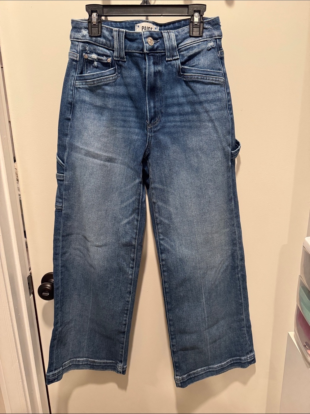 Washed Blue Relaxed Carpenter Jeans